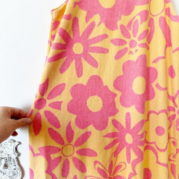 Zara Jacquard Terry Daisy Mini Dress S Retro Tennis - Picture 4 of 7